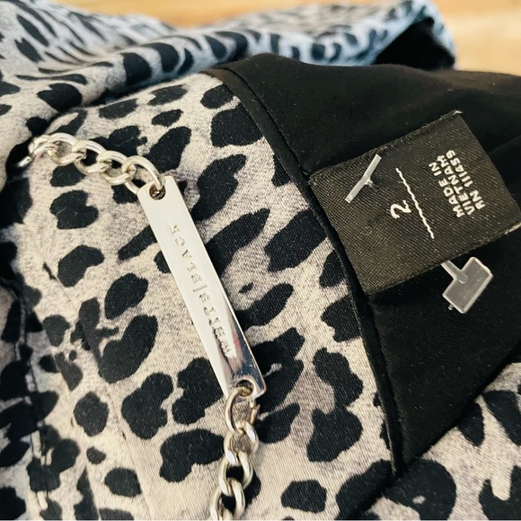 WHBM Snake Print Flutter Sleeve Top - Picture 5 of 8